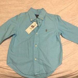 Boys Polo long sleeve button down - 3T